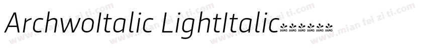 ArchwoItalic LightItalic字体转换